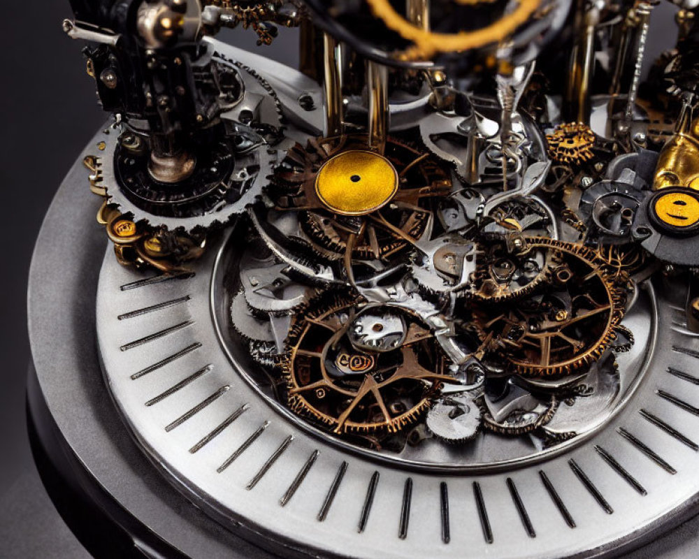 Detailed Steampunk Apparatus with Exposed Gears and Cogs