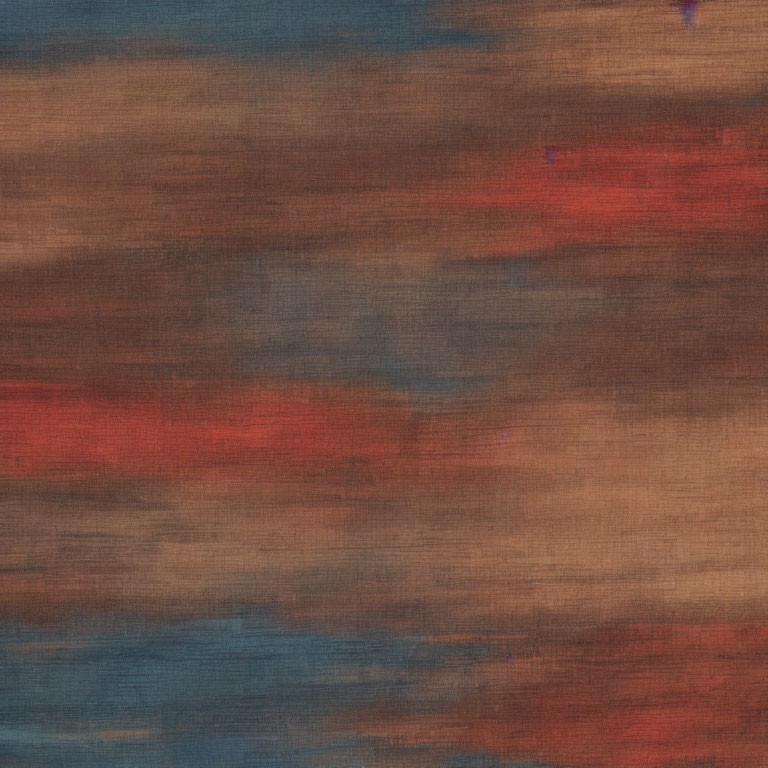 Horizontal Brush Strokes in Brown, Blue, and Red Texture Art