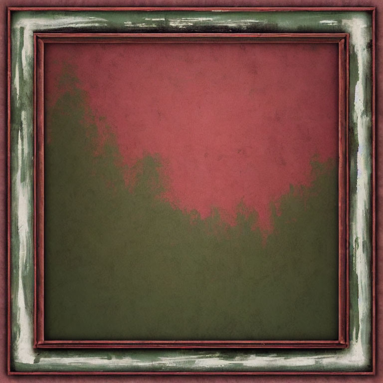 Vintage Picture Frame with Red to Green Gradient Background