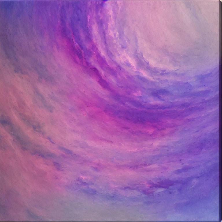 Abstract Painting: Swirling Purple and Blue Shades