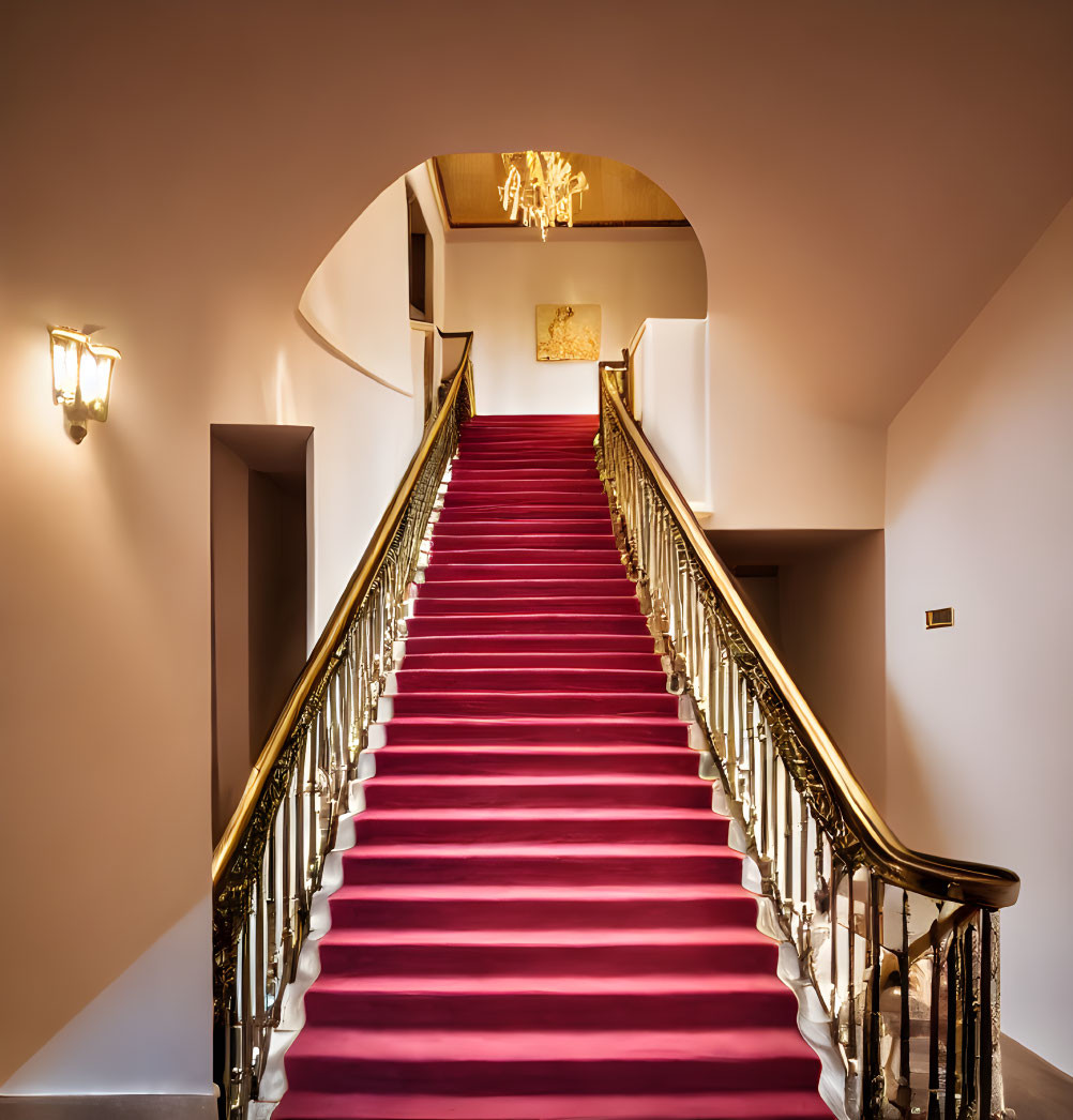 Luxurious Interior with Grand Staircase and Elegant Decor