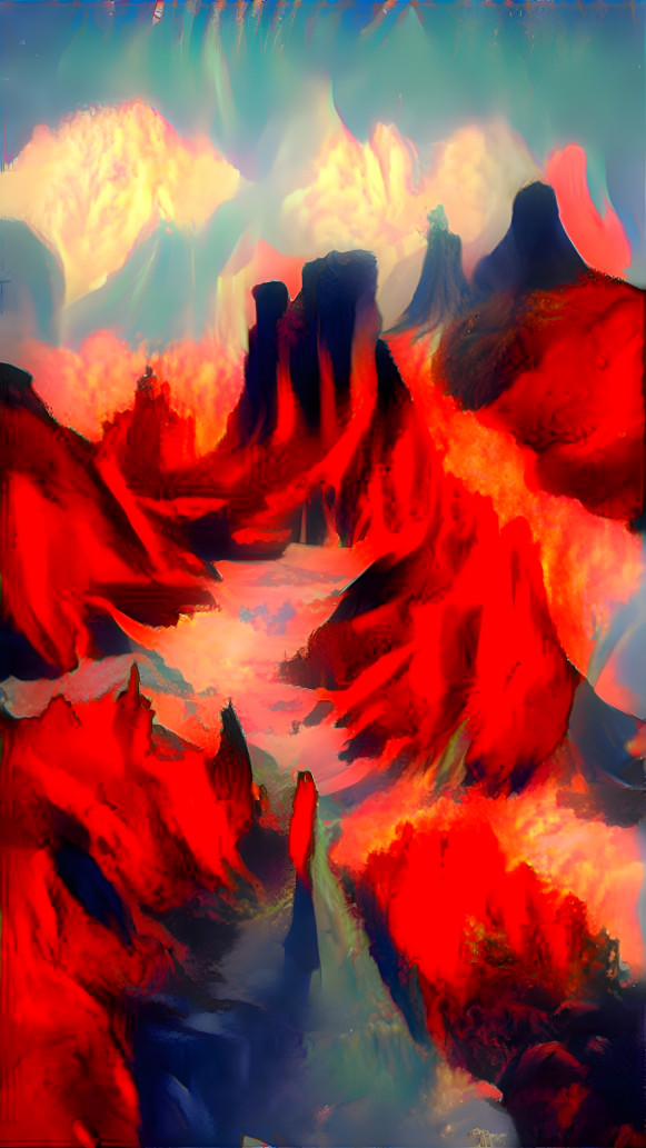 Mountain in Flames