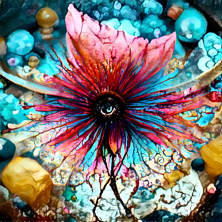 AI Flower with Splash of Color