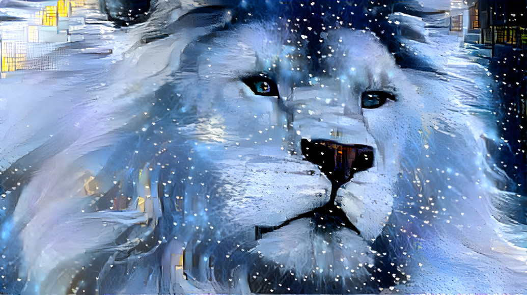 snowy lion