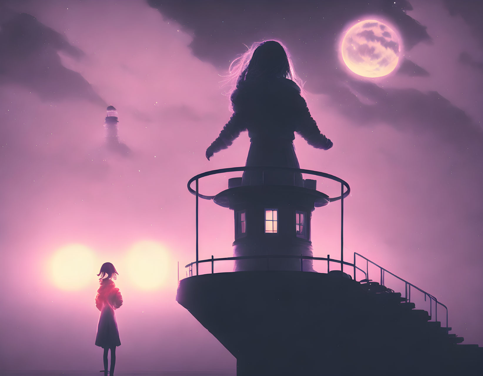 The girl at the lighthouse