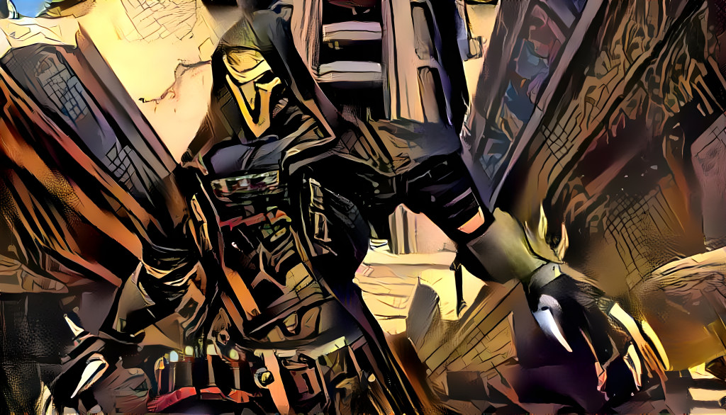 Comic style Reaper from Overwatch