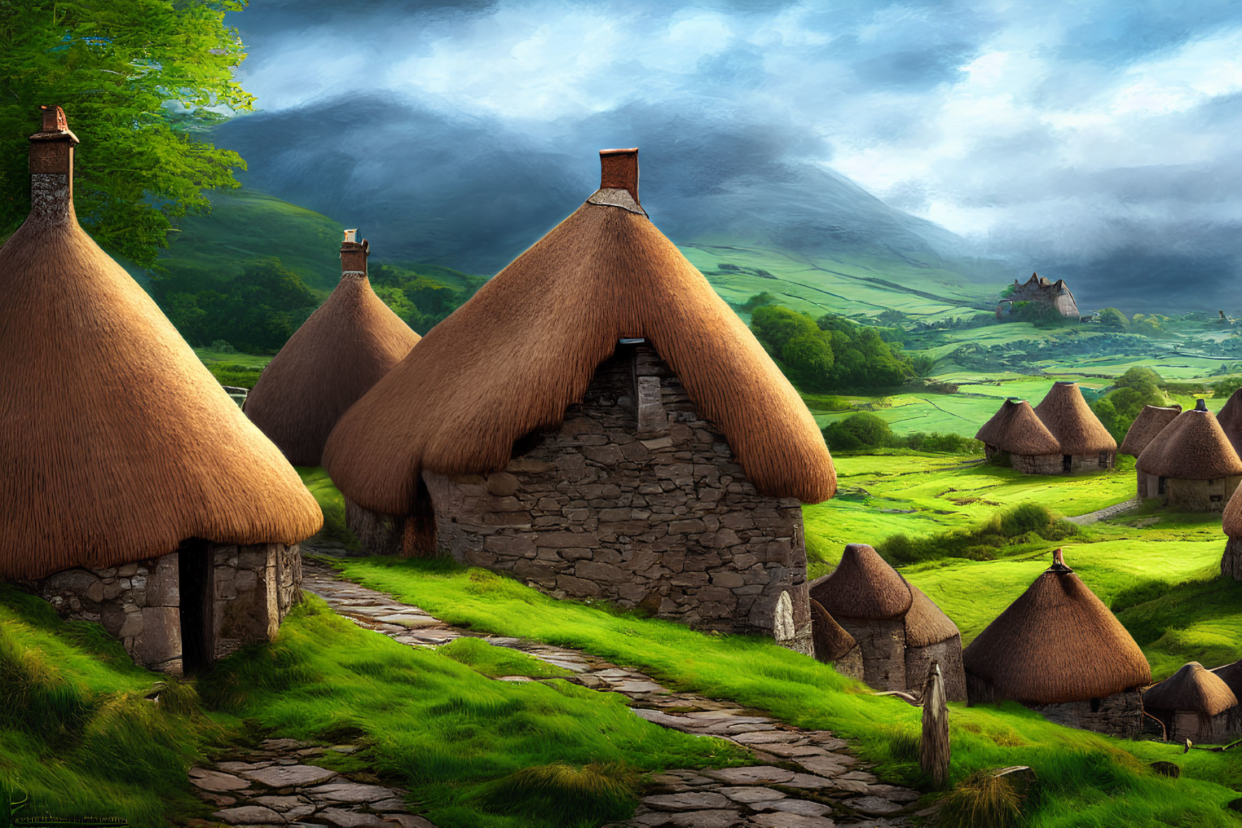 15th century Scotland highlands village