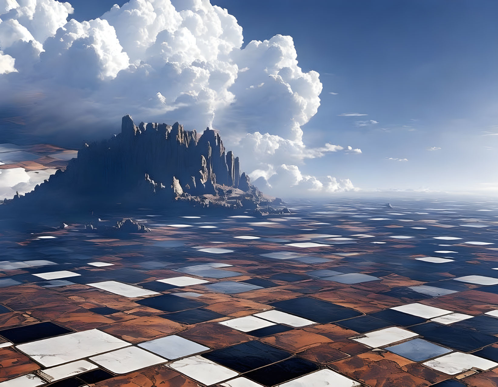 endless tile template with clouds