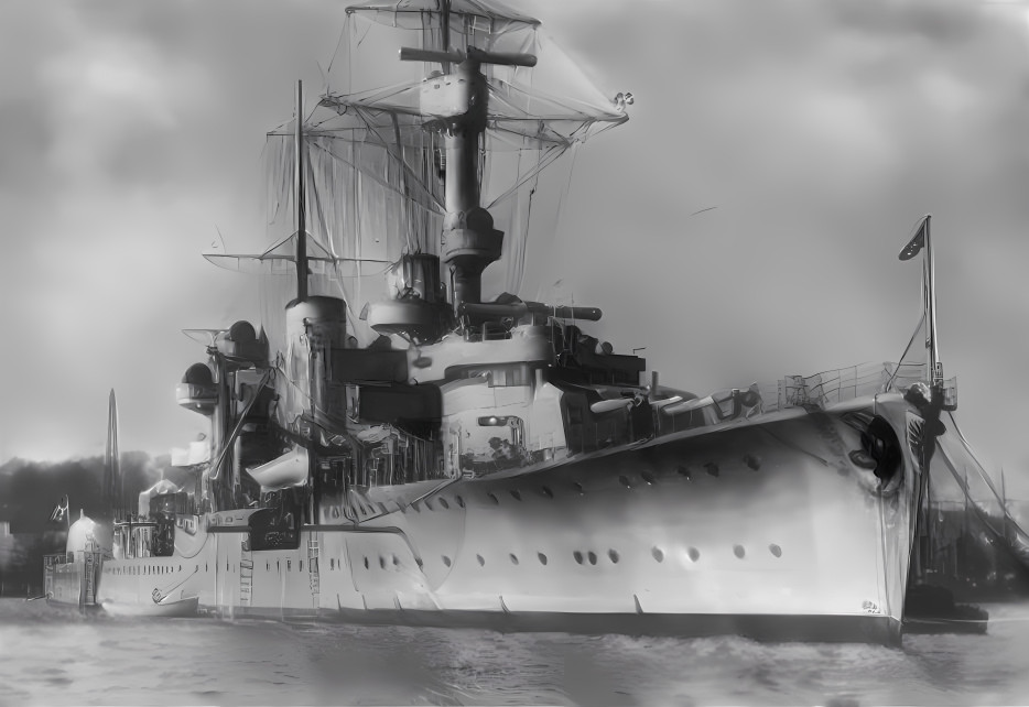 The German light cruiser "Konigsberg"