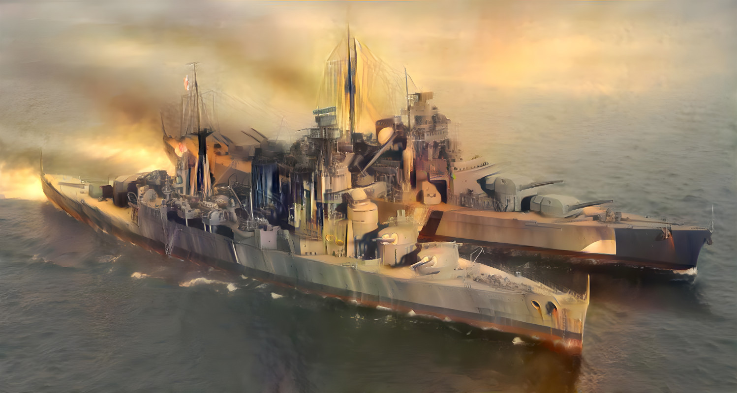 Battlecruiser "Hood" and Battleship "Bismark"