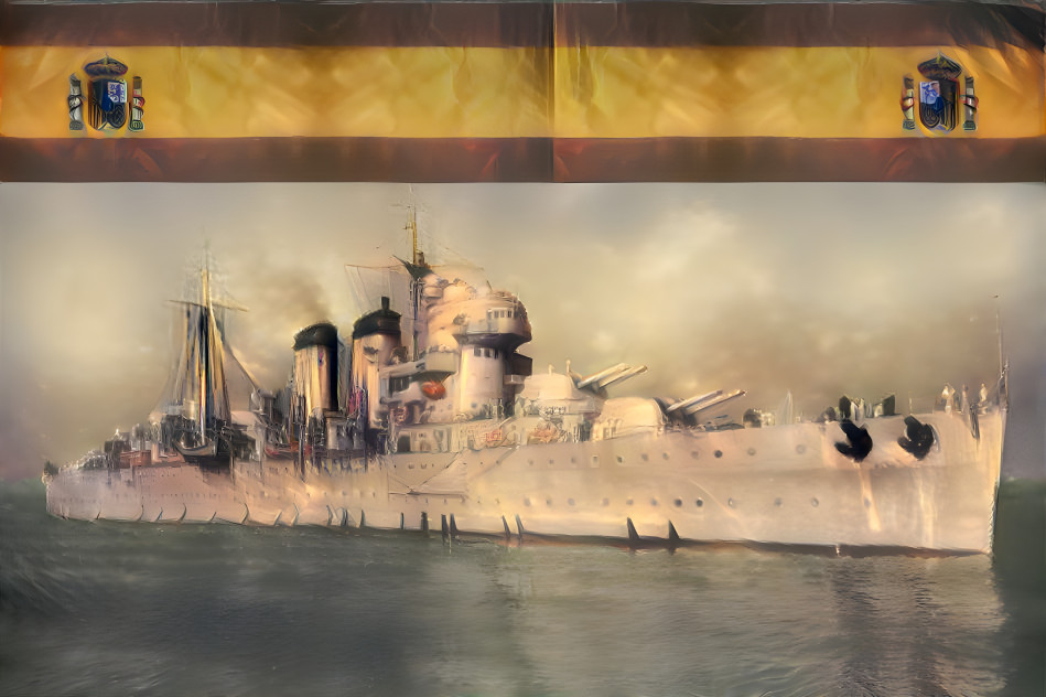 The Spanish heavy cruiser "Canarias" 