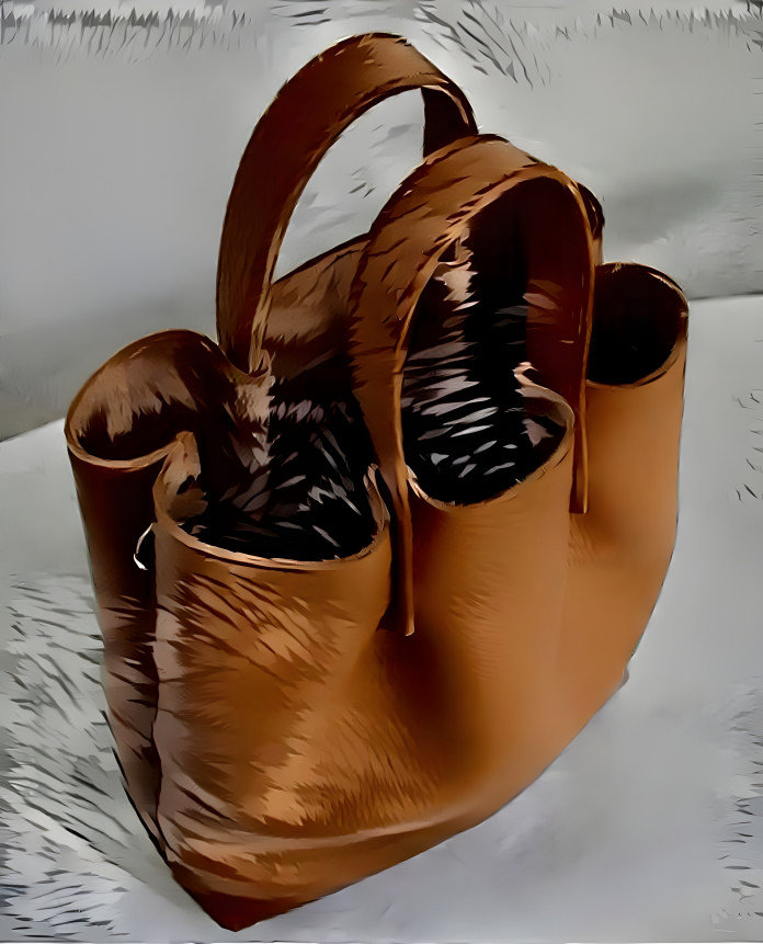 Leather wine tote