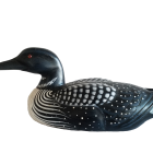 Geometric black and gray duck origami on white background