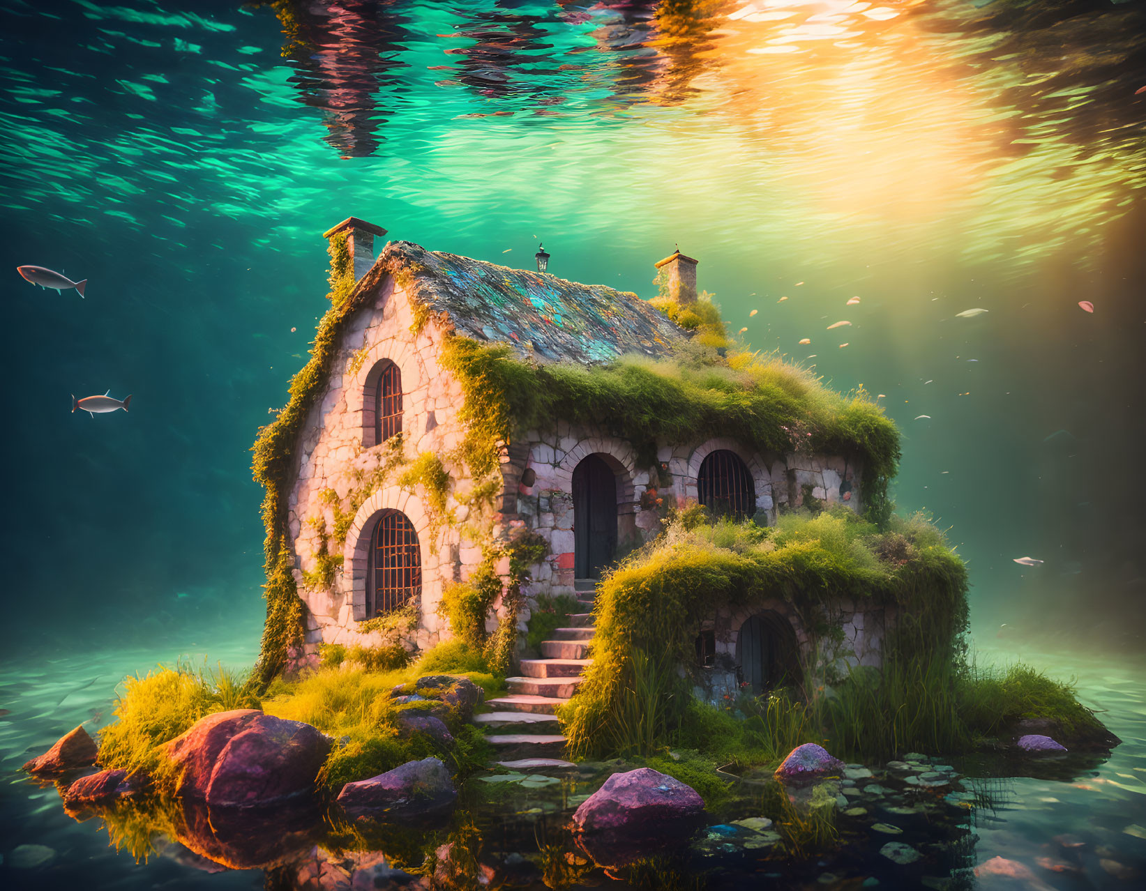 Underwater cottage