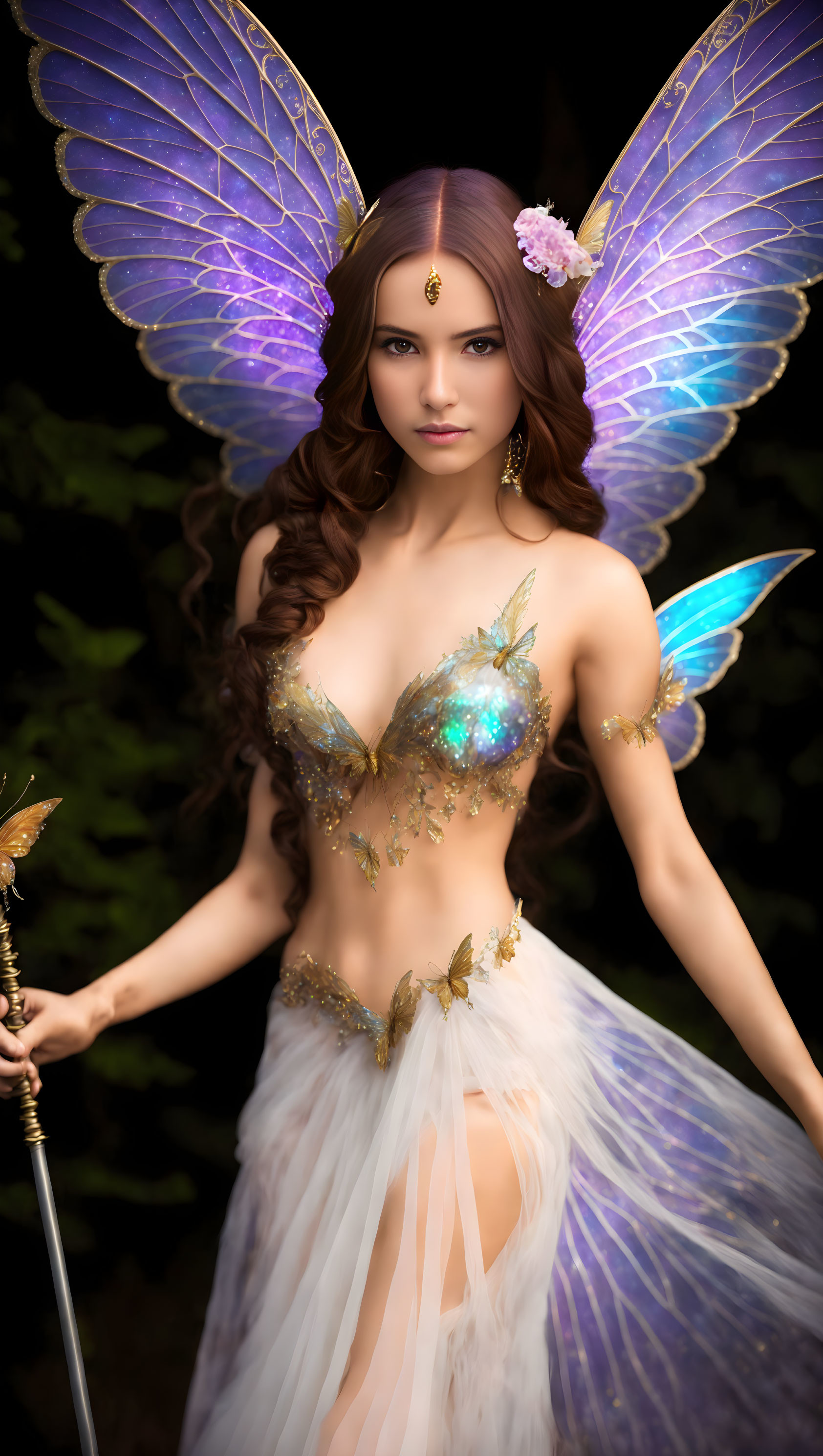 Fairy warrior with Butterfly-like wings