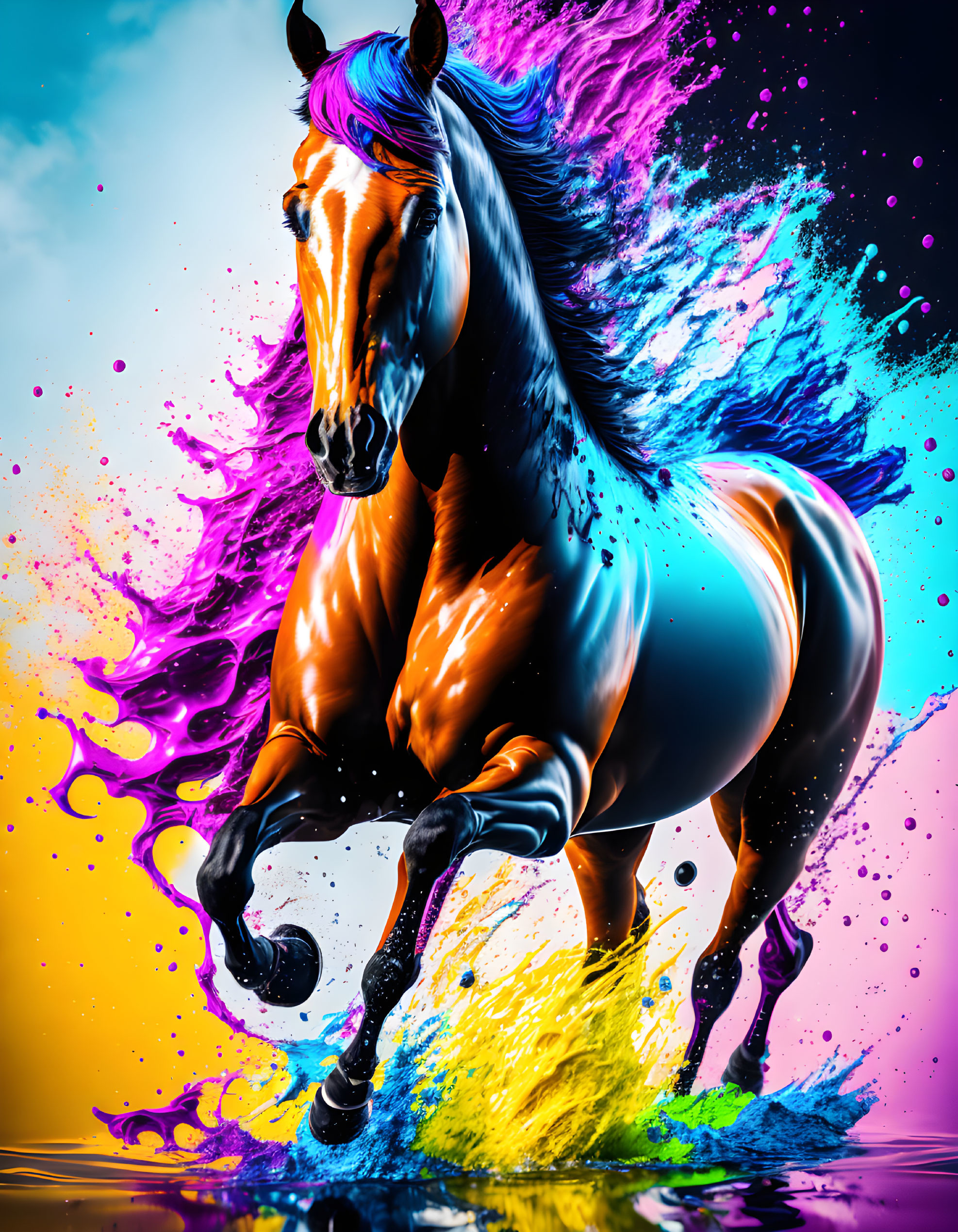 Horse splash art
