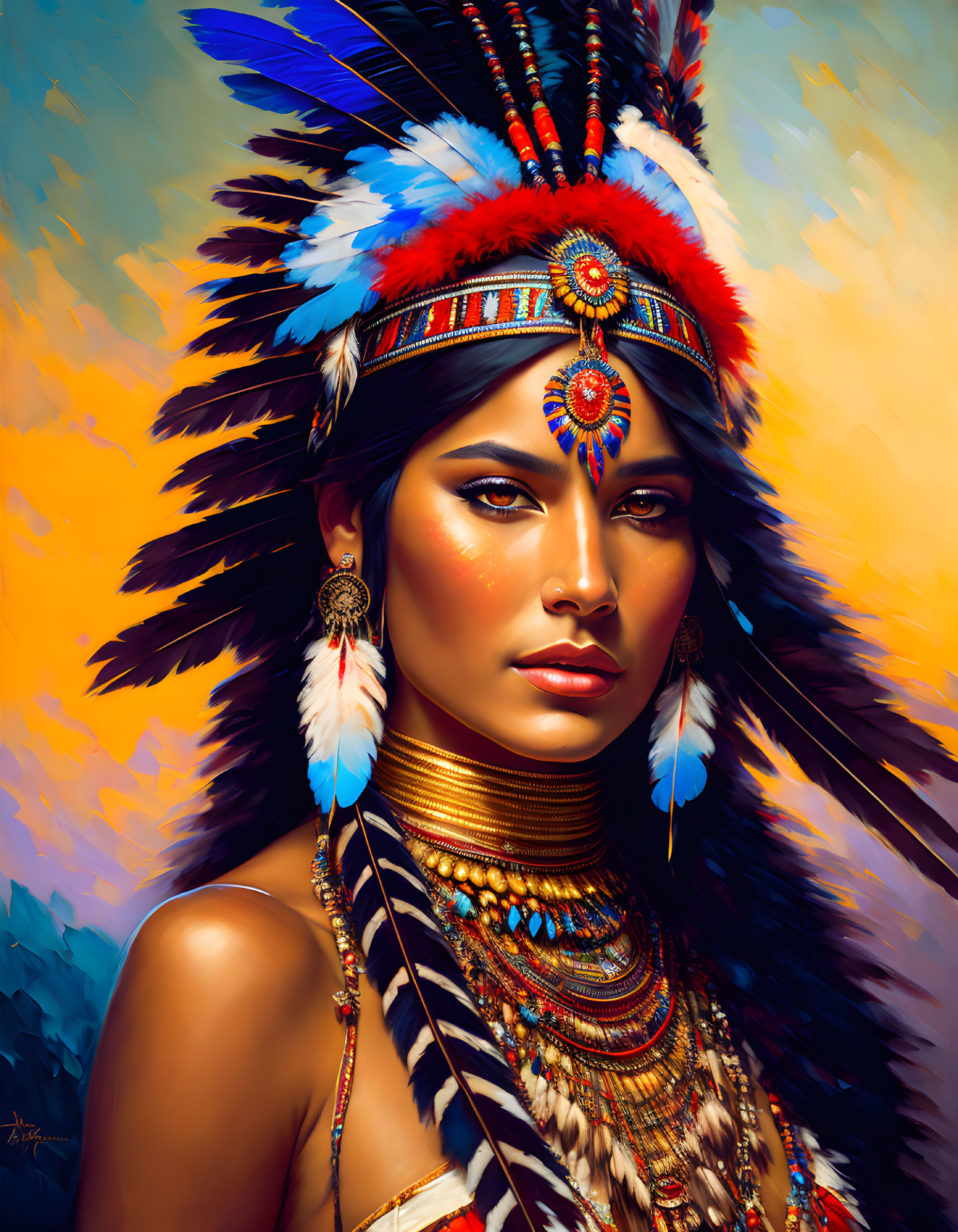 Beautiful native American girl