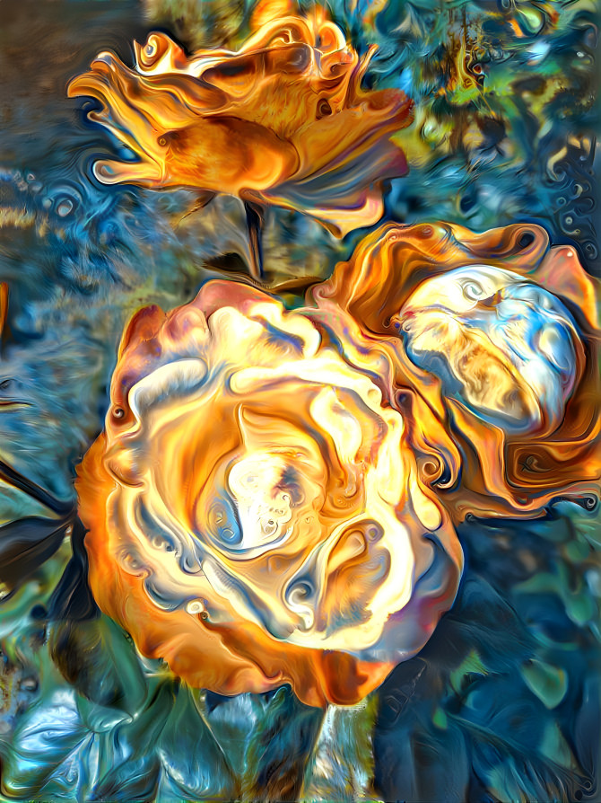 Flowers made out of Flames