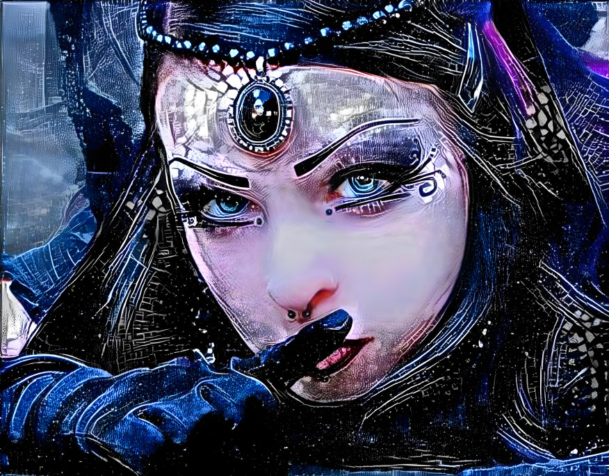 Sorceress in Blue