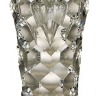 Crystal Vase with White Tulips and Sparkling Embellishments