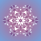 Intricate Mandala with Pearls, White Flower, Pink and Purple Filigree Patterns