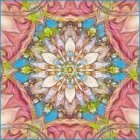 Symmetrical Floral Pattern with Jewel-like Accents