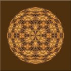 Intricate Fractal Patterns on Spherical Object in Gold, White, and Brown Hues
