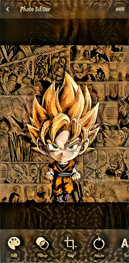 Wooden Manga Comic Goku
