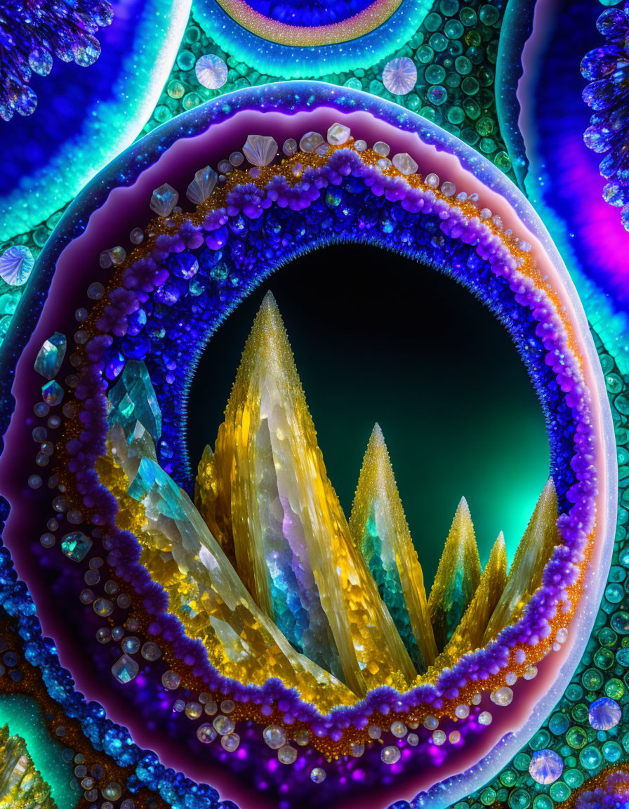 Macro Image Inside a Geode