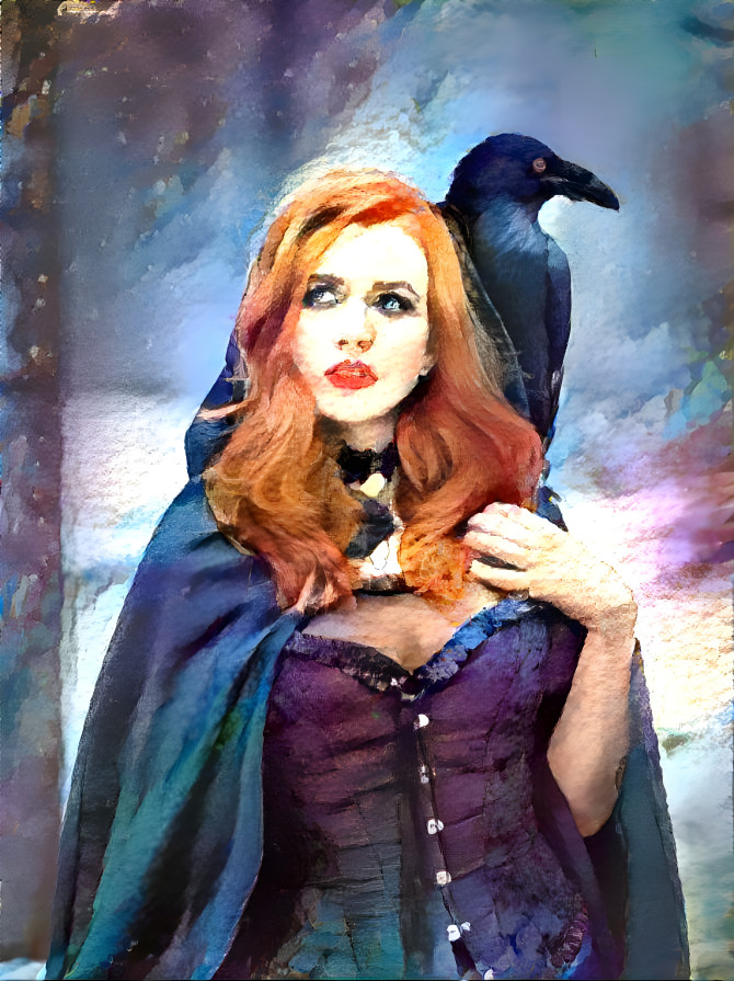 Lady with her Crow