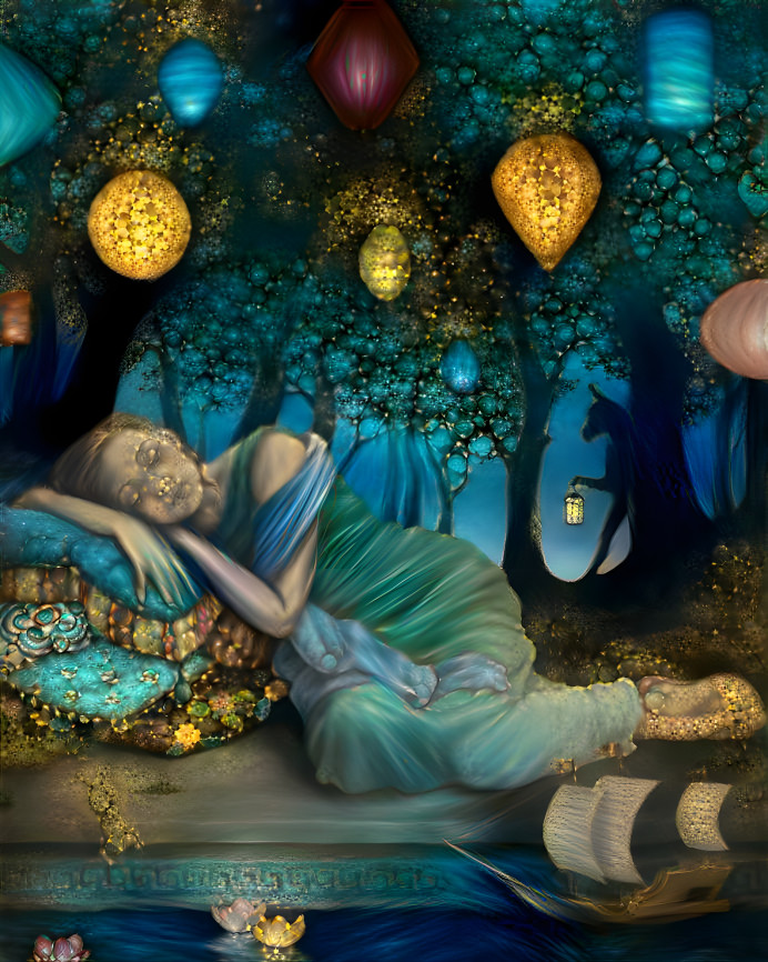 Asleep Under Colored Lanterns