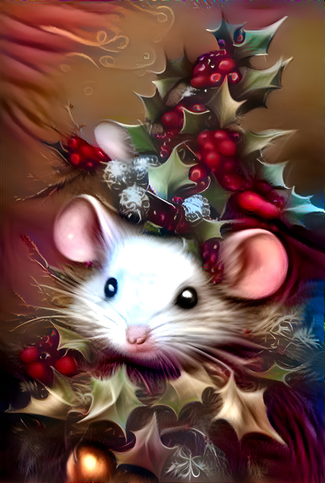 Adorable Christmas Mouse 