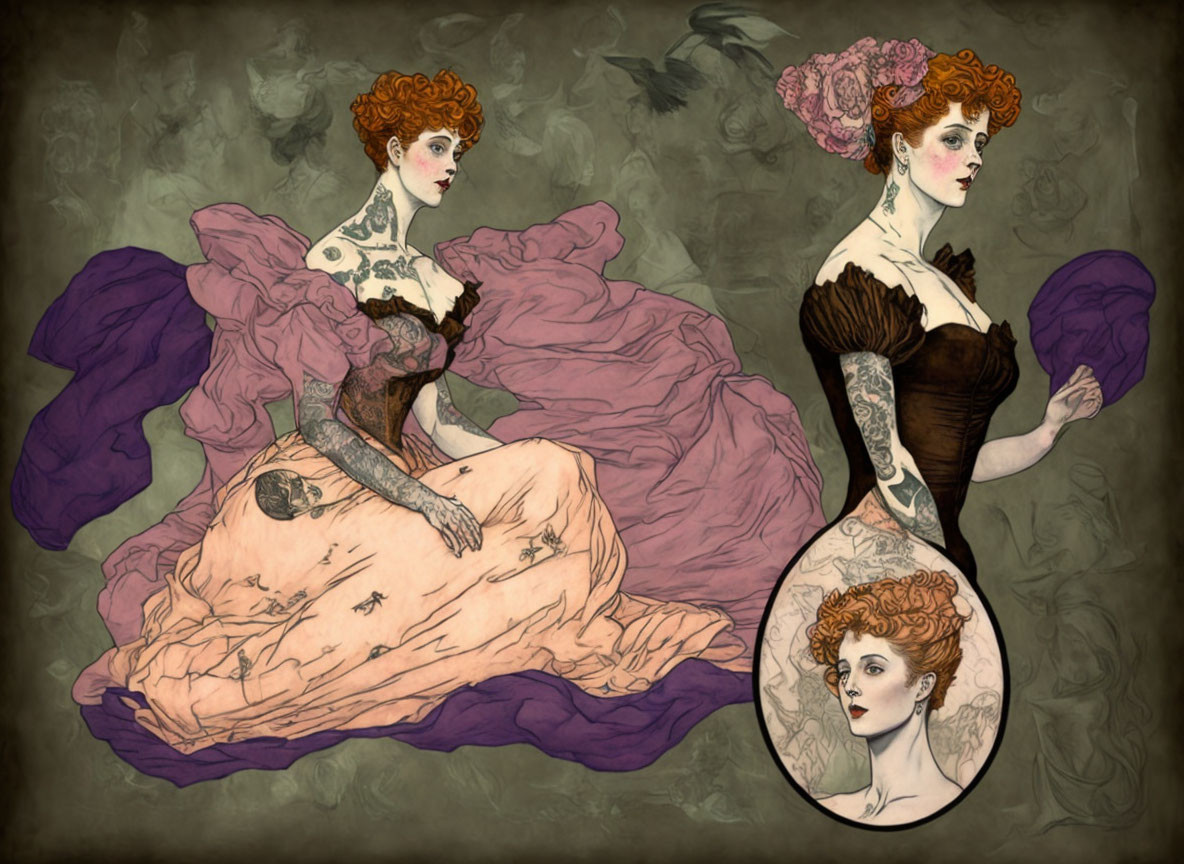 Fashion Plate of Neo Gibson Girl