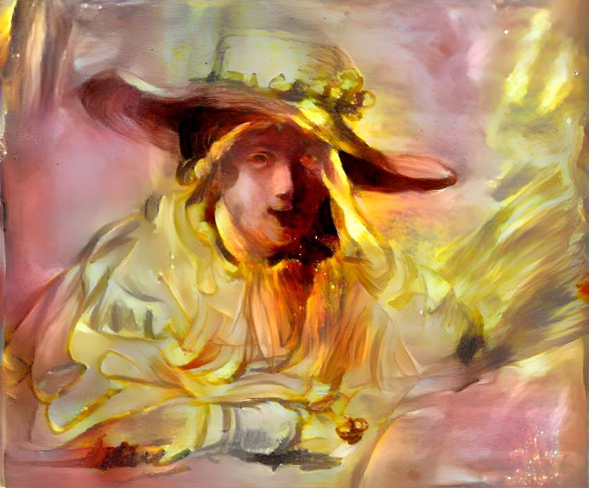 Yoing girl in a hat, inspired by Rembrandt
