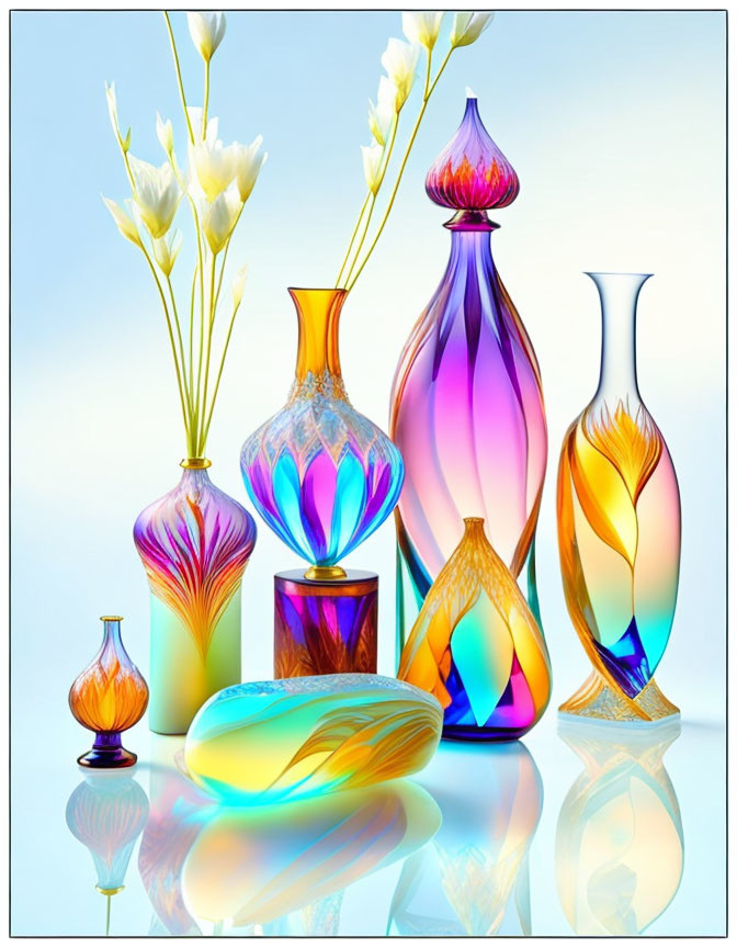Vibrant Glass Vases 