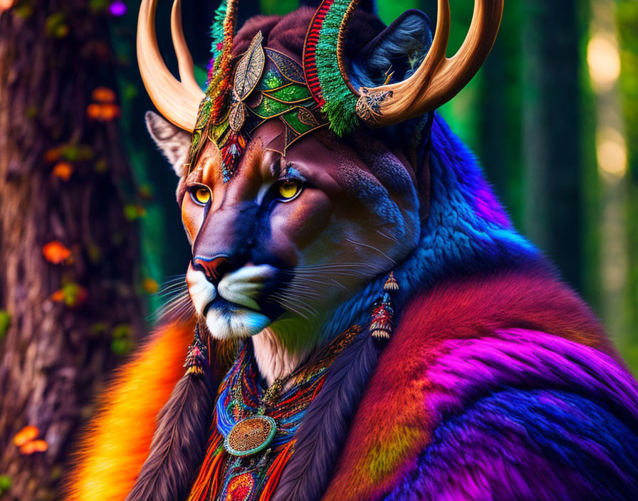 Enchanted Forest Guardian: Cougar Shaman