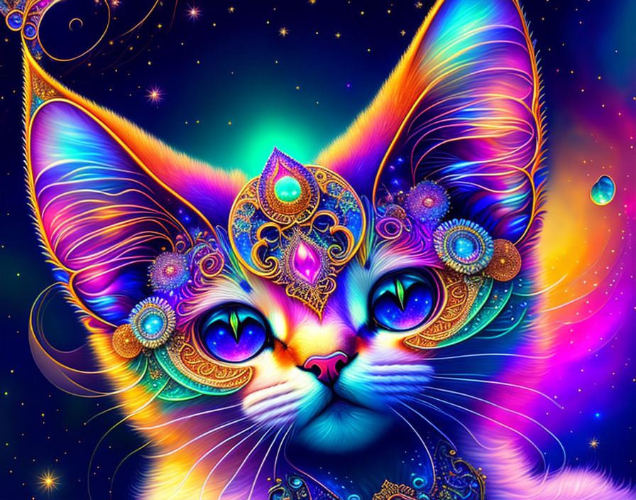 Cute Cosmic Kitten