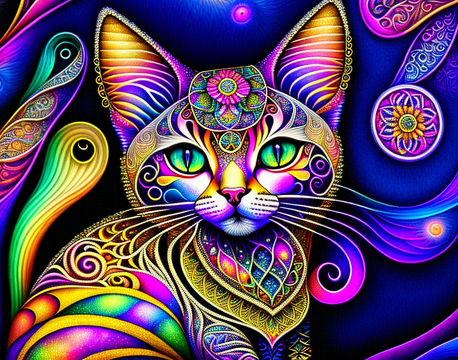 Psychedelic Dream Cat