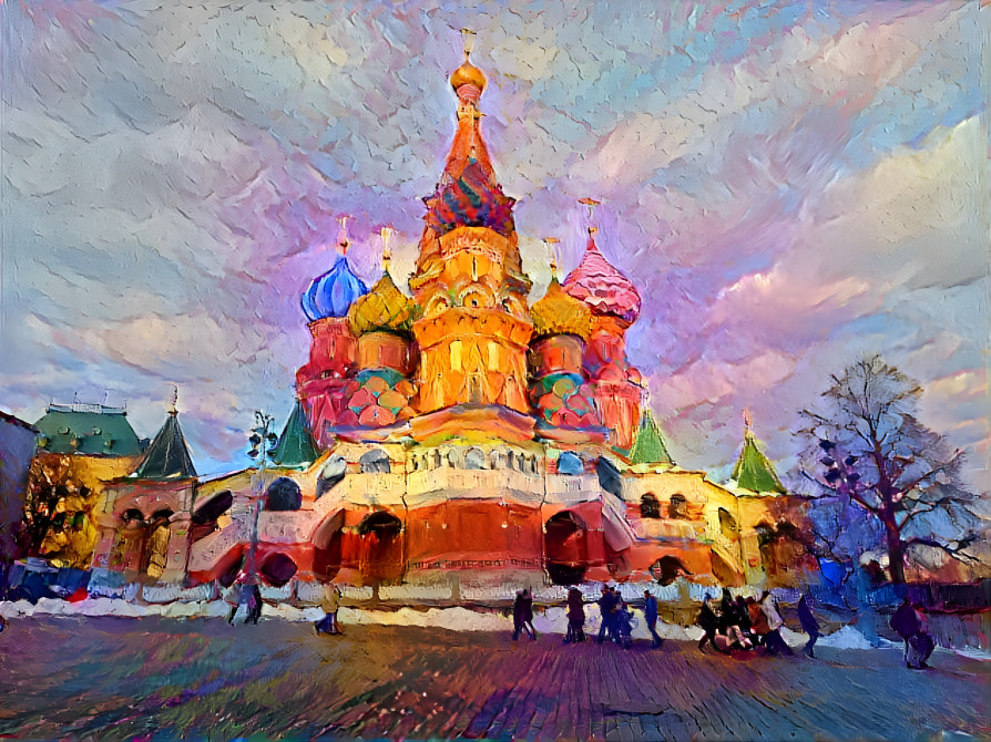 Saint Basil's Cathedral in Red Square of Moscow