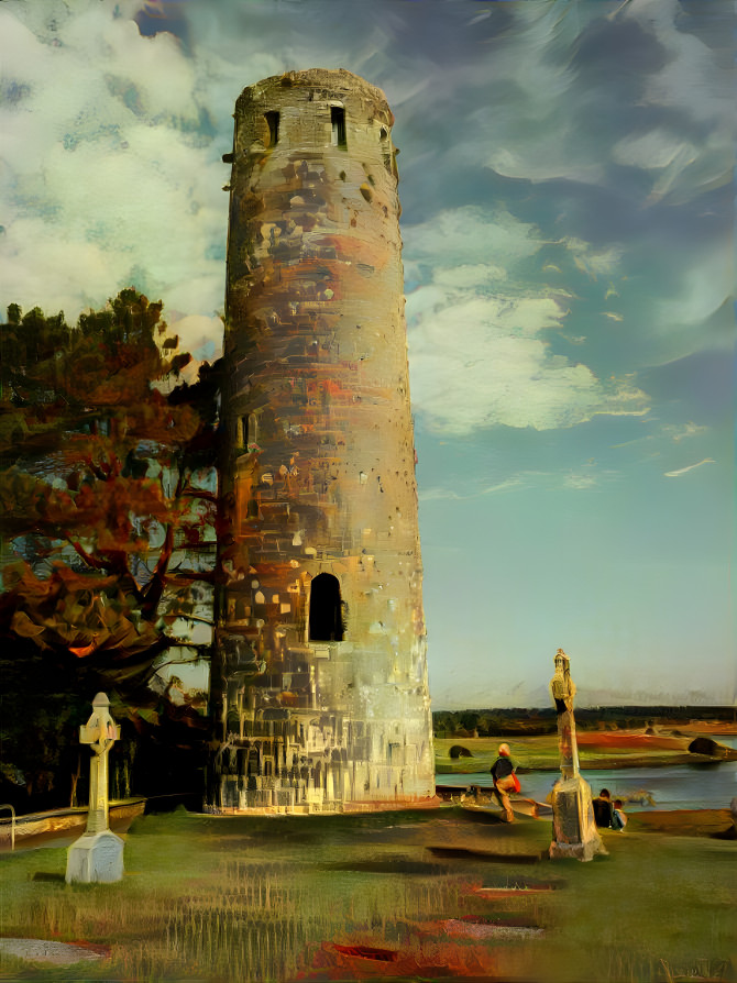 O'Rourke's Tower at Clonmacnoise, Ireland