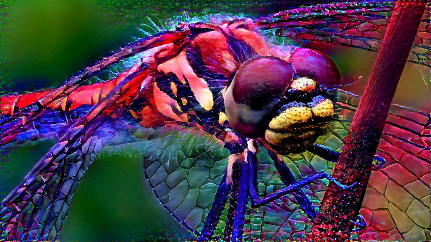 Dragonfly with abstract style #2
