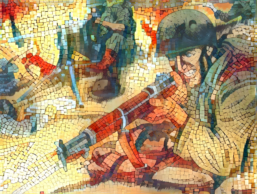 Soldier mosaic