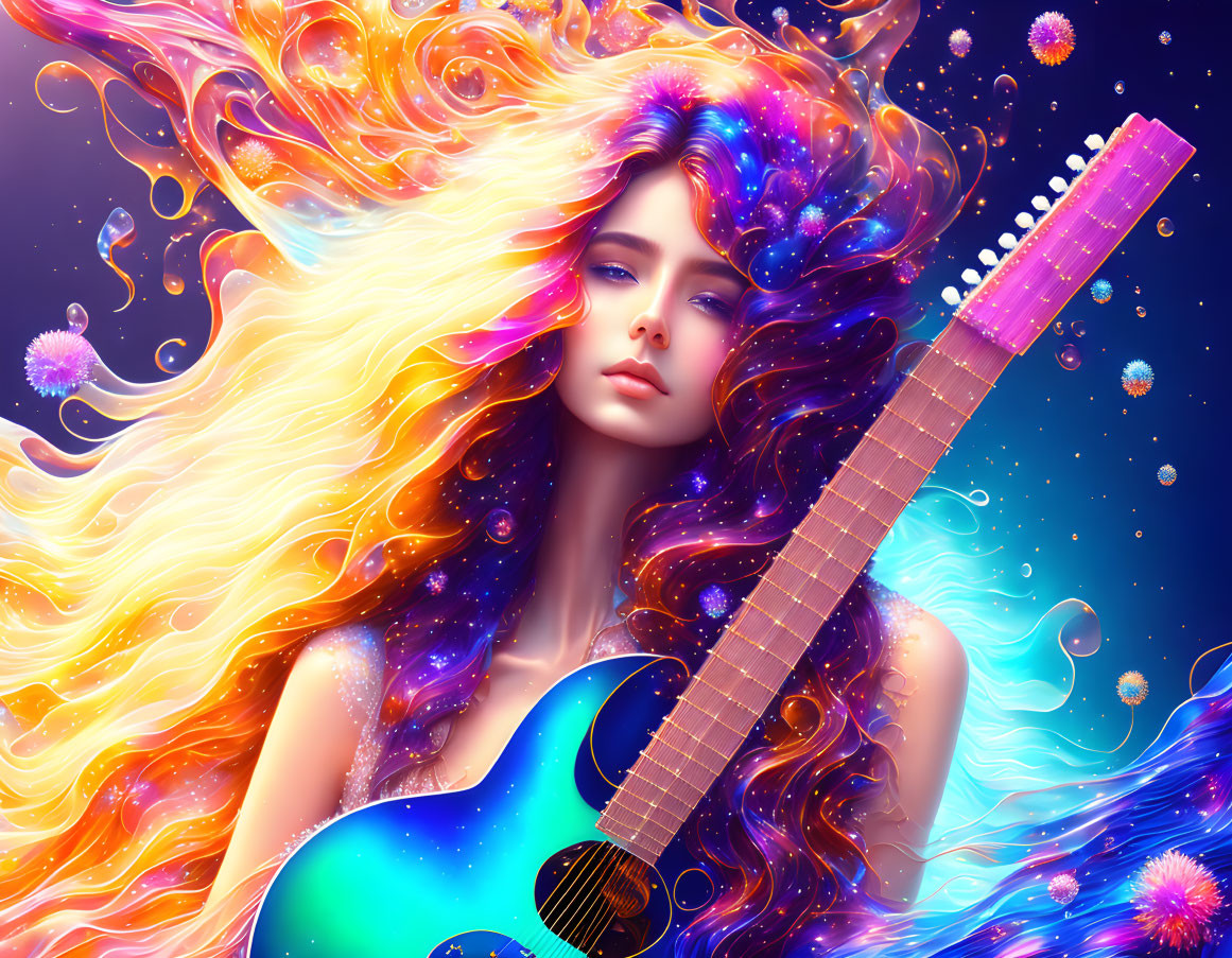 very beautiful guitarist girl