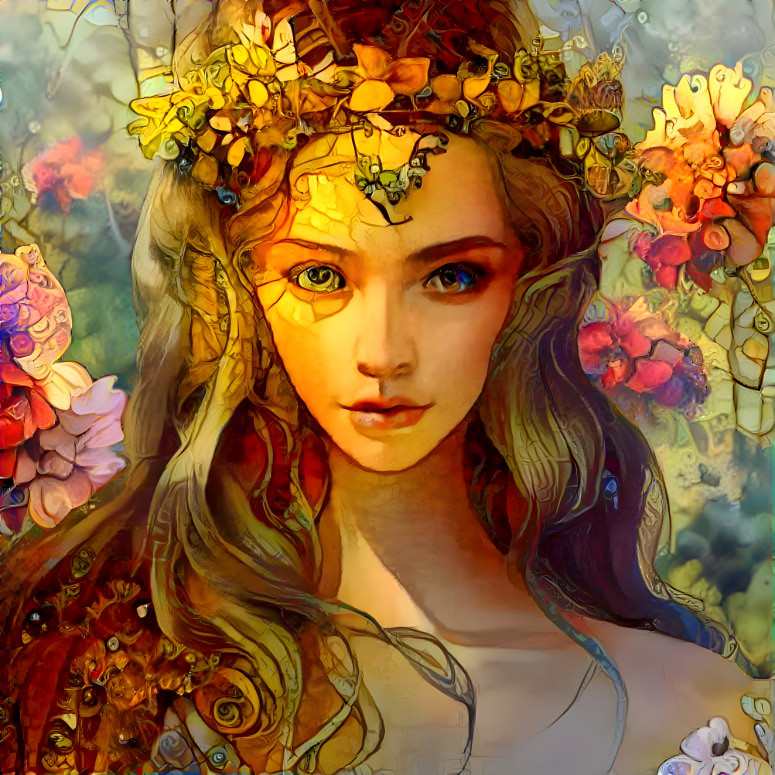 beautiful flower goddess