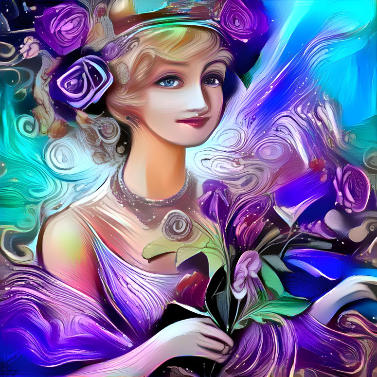 beautiful purple flower goddess