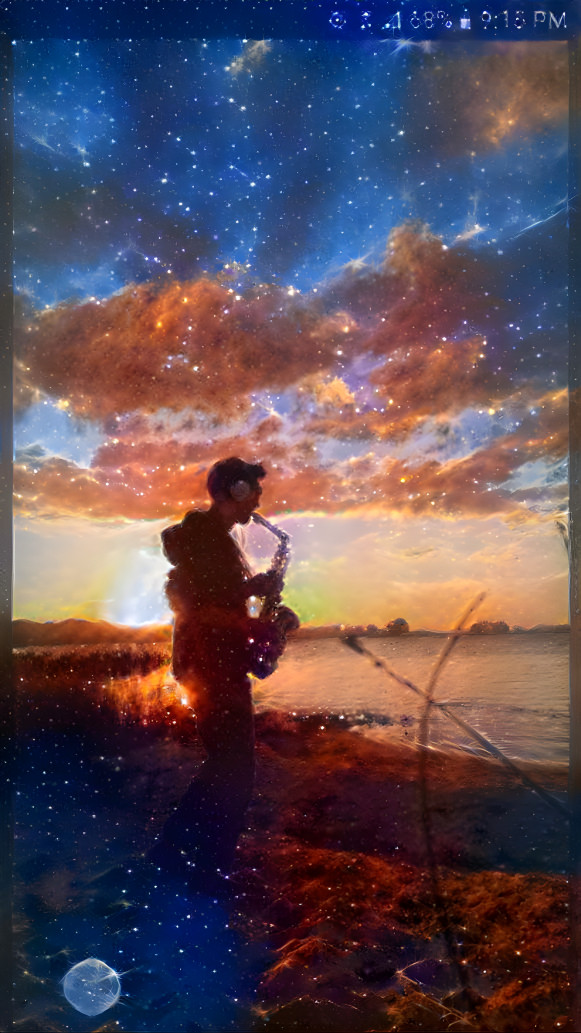 saxophone sunset carina nebula