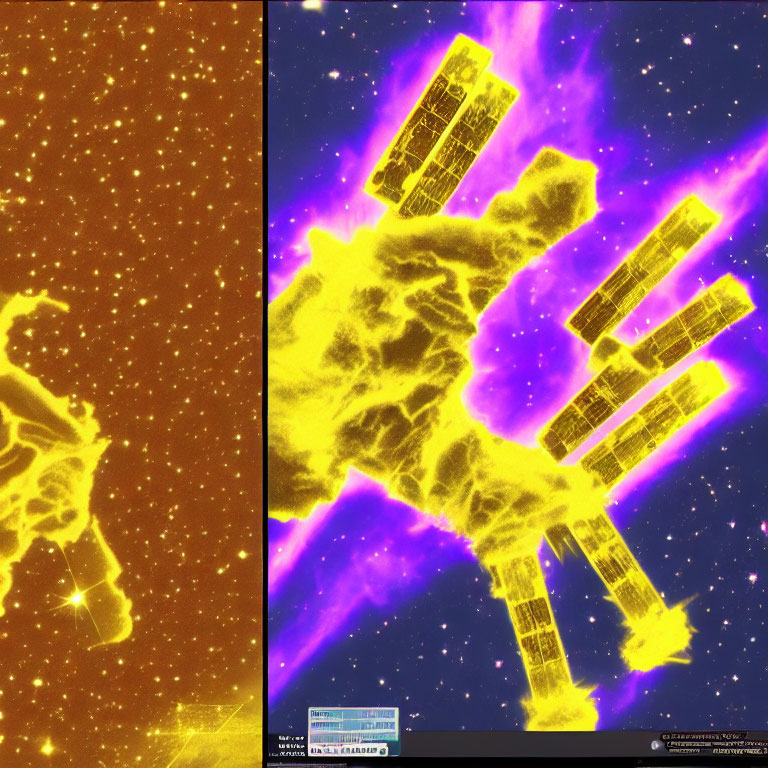 Thermal image of hand and forearm with yellow and purple hues