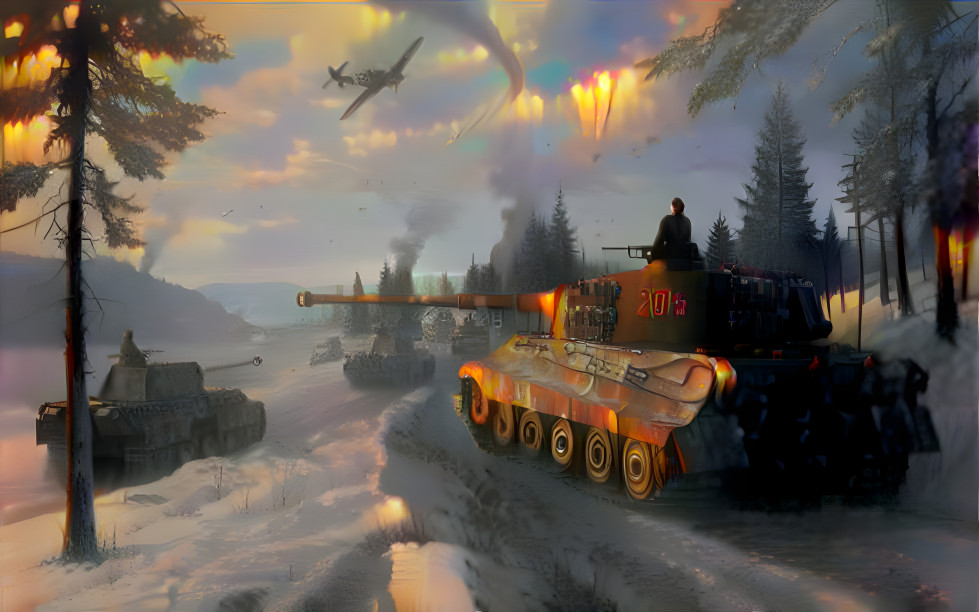 WW2 Tanks in the Snow