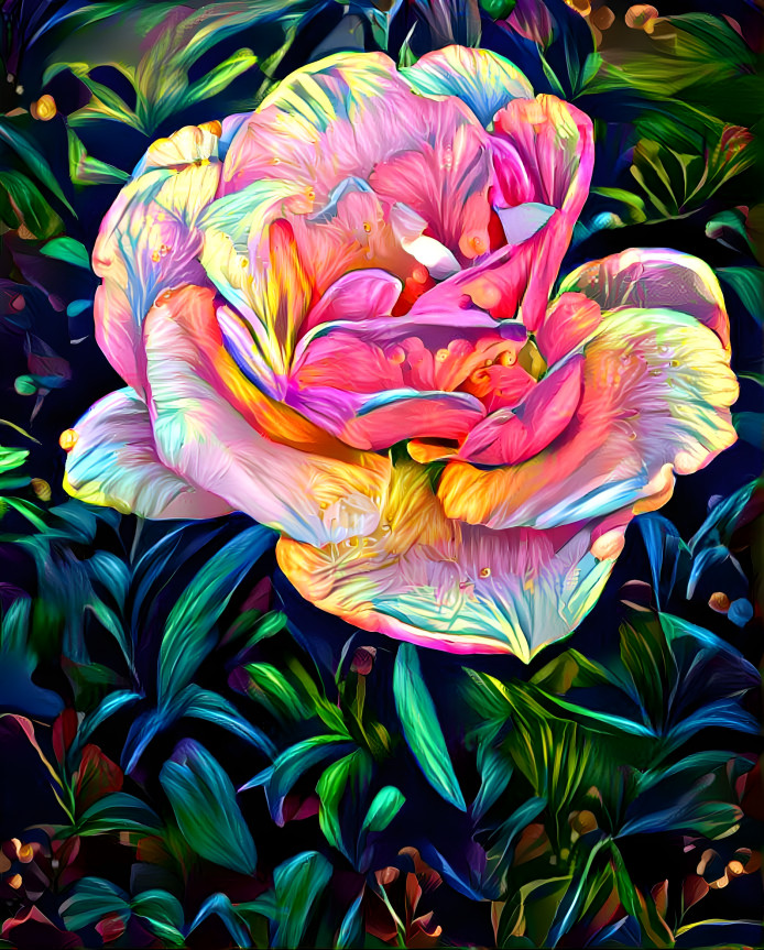 Rose Blooming in Darkness II