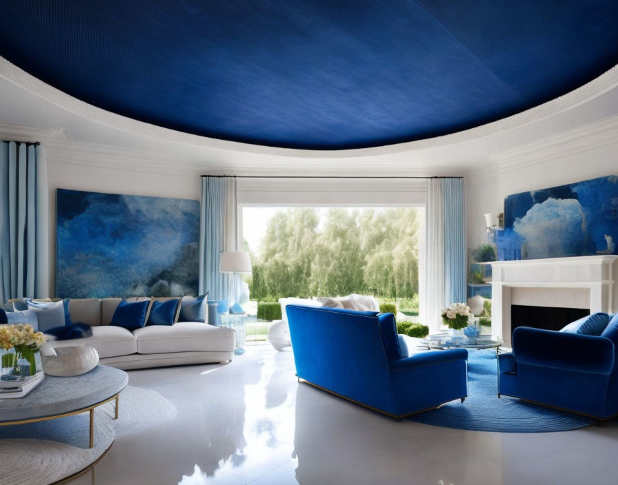 the round blue room